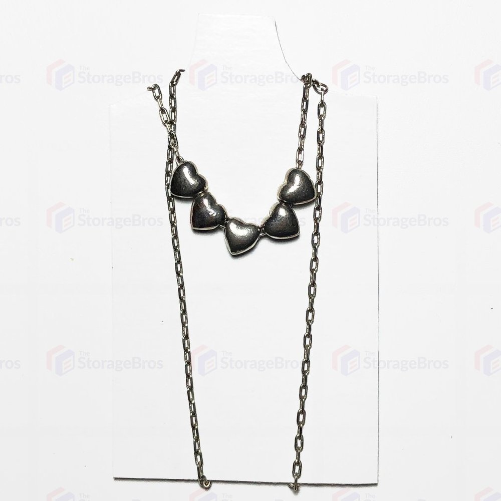 Claire's 5 heart stainless steel pendant necklace